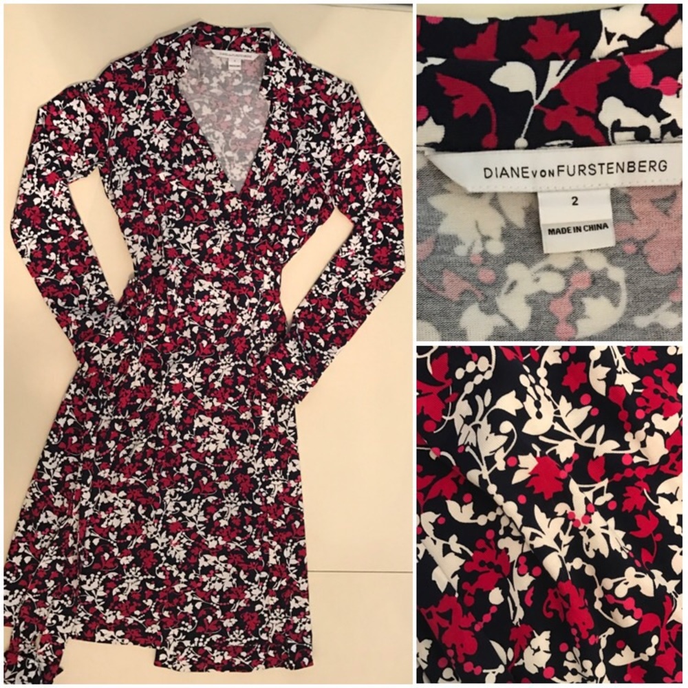 Dvf Wrap Dress Size 2 - image 1